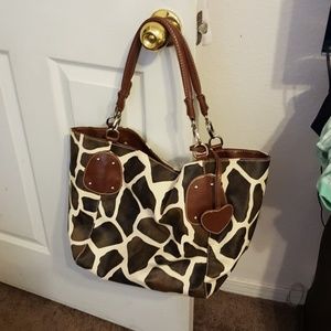 Giraffe print bag